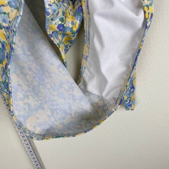 NWT Summersalt Perfect Wrap Blue Yellow Floral One-Piece Swimsuit Size 10 - Picture 11 of 14